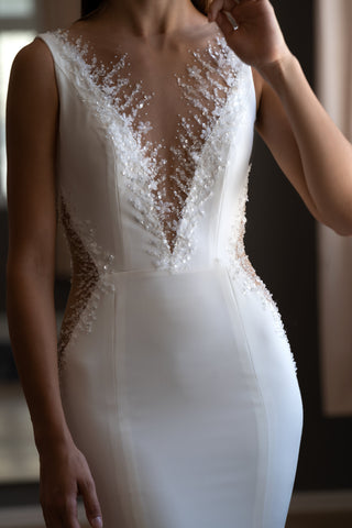 Illusion Neck Wedding Dresses