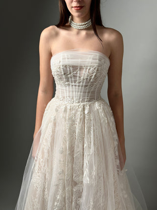 Clearance | Lace A-Line Tulle Wedding Gown