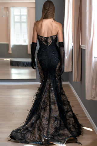 Black Lace Elegant Mermaid Trumpet Dress | Gothic wedding dress alternative Black Lace Elegant Mermaid Trumpet Dress | Gothic wedding dress alternative
