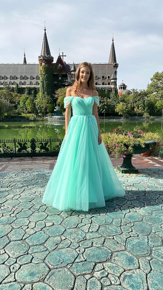 Fairy Ethereal Tulle Gown in Mint Green | Enchanting Colored Bridal Gown Alternative Fairy Ethereal Tulle Gown in Mint Green | Enchanting Colored Bridal Gown Alternative