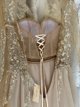 Clearance | Romantic A-line Gown in Gold