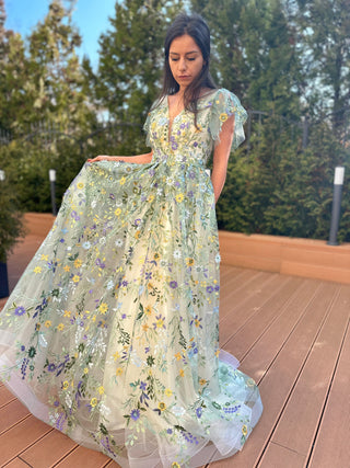 Botanical Elegance Gown - Dioma Fashion
