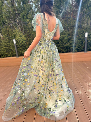 Botanical Elegance Gown - Dioma Fashion