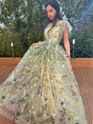 Botanical Elegance Gown - Dioma Fashion