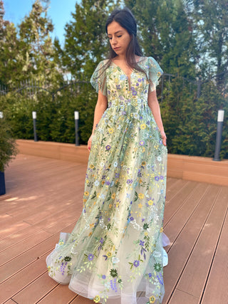 Botanical Elegance Gown - Dioma Fashion