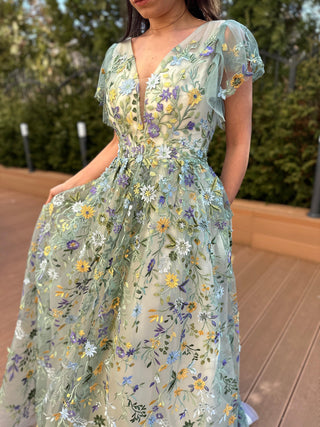 Botanical Elegance Gown - Dioma Fashion