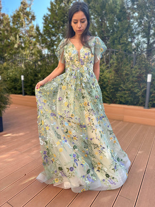 Botanical Elegance Gown - Dioma Fashion