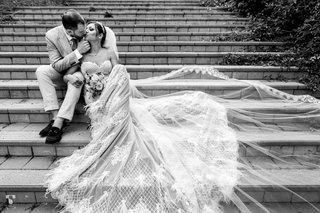 Cathedral Veil With Lace Edge - Dioma Fashion