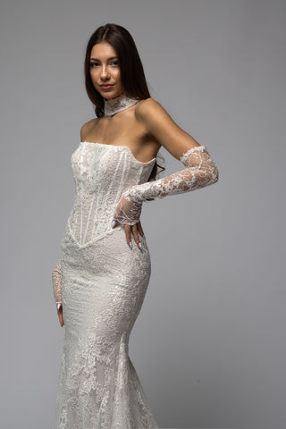 Strapless Lace Mermaid Wedding Dress Aria