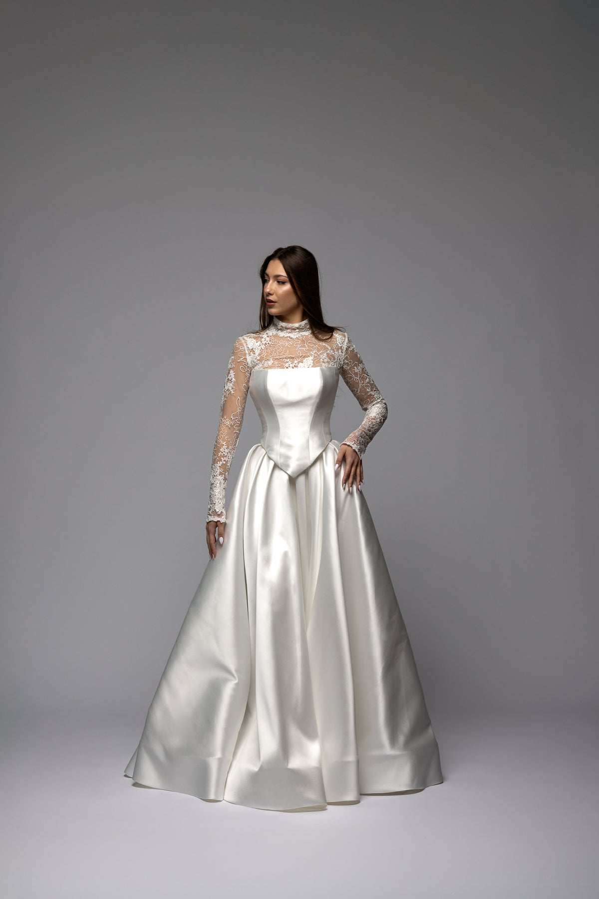 minimalist ball gown wedding dress Minimalist Mikado Ball Gown Wedding Dress Dominanta