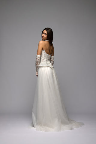 Lace Basque Waist Corset Tulle Skirt Bridal Set Harmony