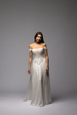 Beaded Off Shoulder Low Waist Corset Top Symphony
