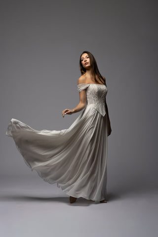 Beaded Off Shoulder Low Waist Corset Top Symphony
