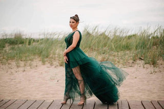 Fairytale Tulle Gown in green - Dioma Fashion