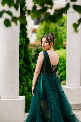 Fairytale Tulle Gown in green - Dioma Fashion