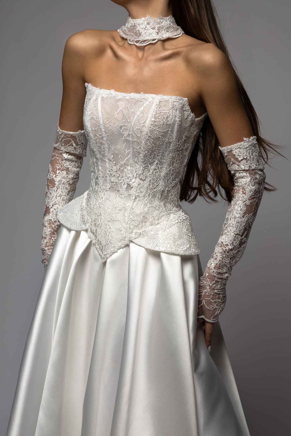 lace overlay for dress Modest Keyhole A-line Cap Sleeves Lace Overlay Dress main image 0