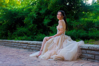 Lace Off The Shoulder Romantic Dress Tulle - Dioma Fashion