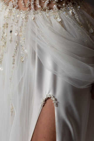Sexy Open Back wedding dress deep V - Dioma Fashion