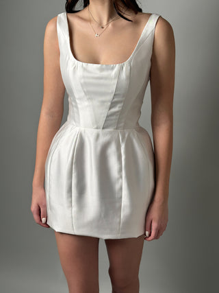 Short Simple Mikado Wedding Dress Jasmine - Dioma Fashion
