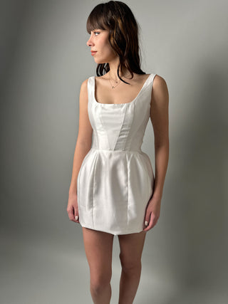 Short Simple Mikado Wedding Dress Jasmine - Dioma Fashion