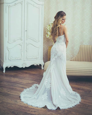 Unique Lace Mermaid Wedding Dress Sophia - Dioma Fashion